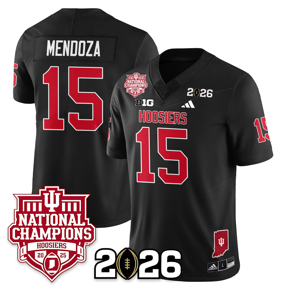 Indiana Hoosiers Vapor Limited Football Jersey - 2025 National Champions - All Stitched