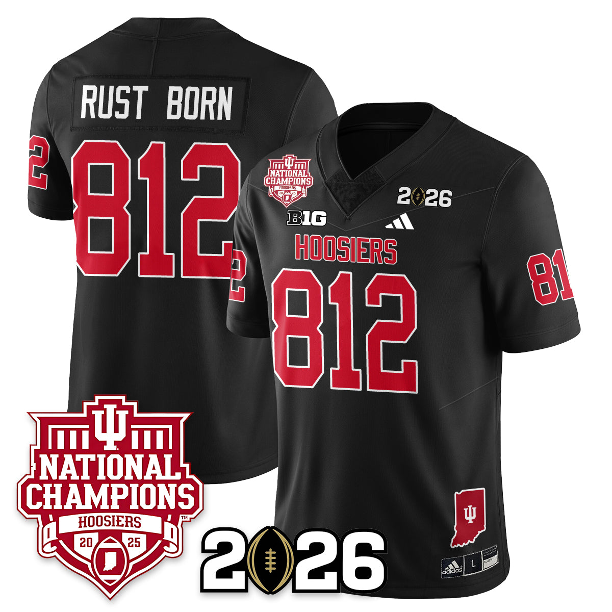 Indiana Hoosiers Vapor Limited Football Jersey - 2025 National Champions - All Stitched