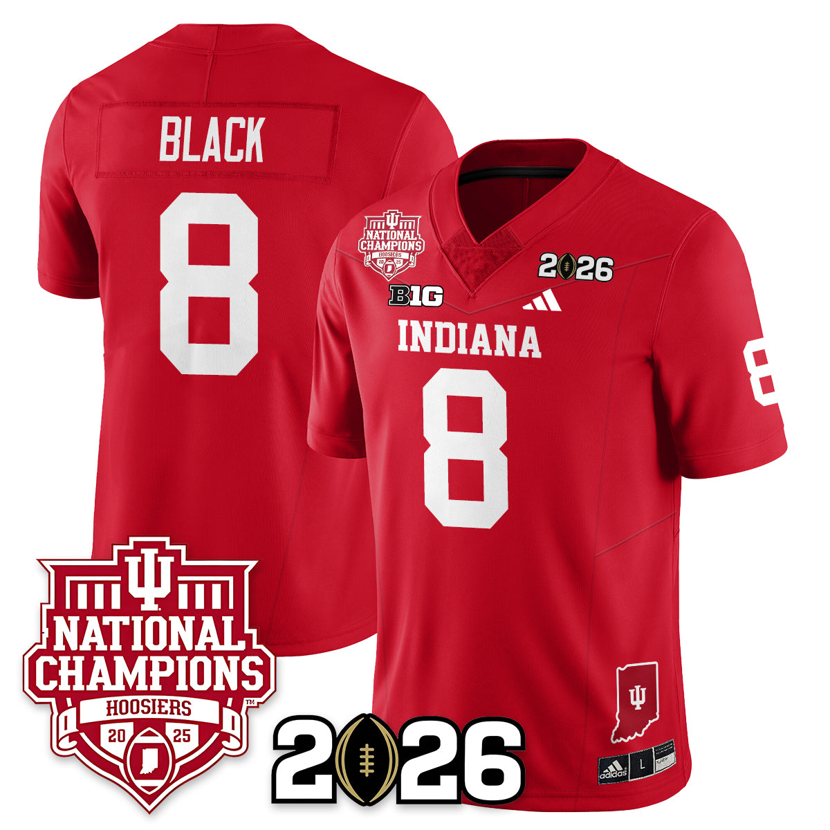 Indiana Hoosiers Vapor Limited Football Jersey - 2025 National Champions - All Stitched