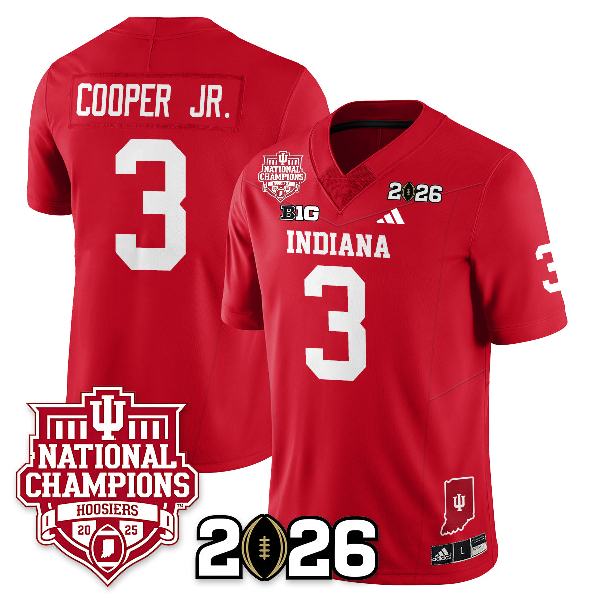Indiana Hoosiers Vapor Limited Football Jersey - 2025 National Champions - All Stitched