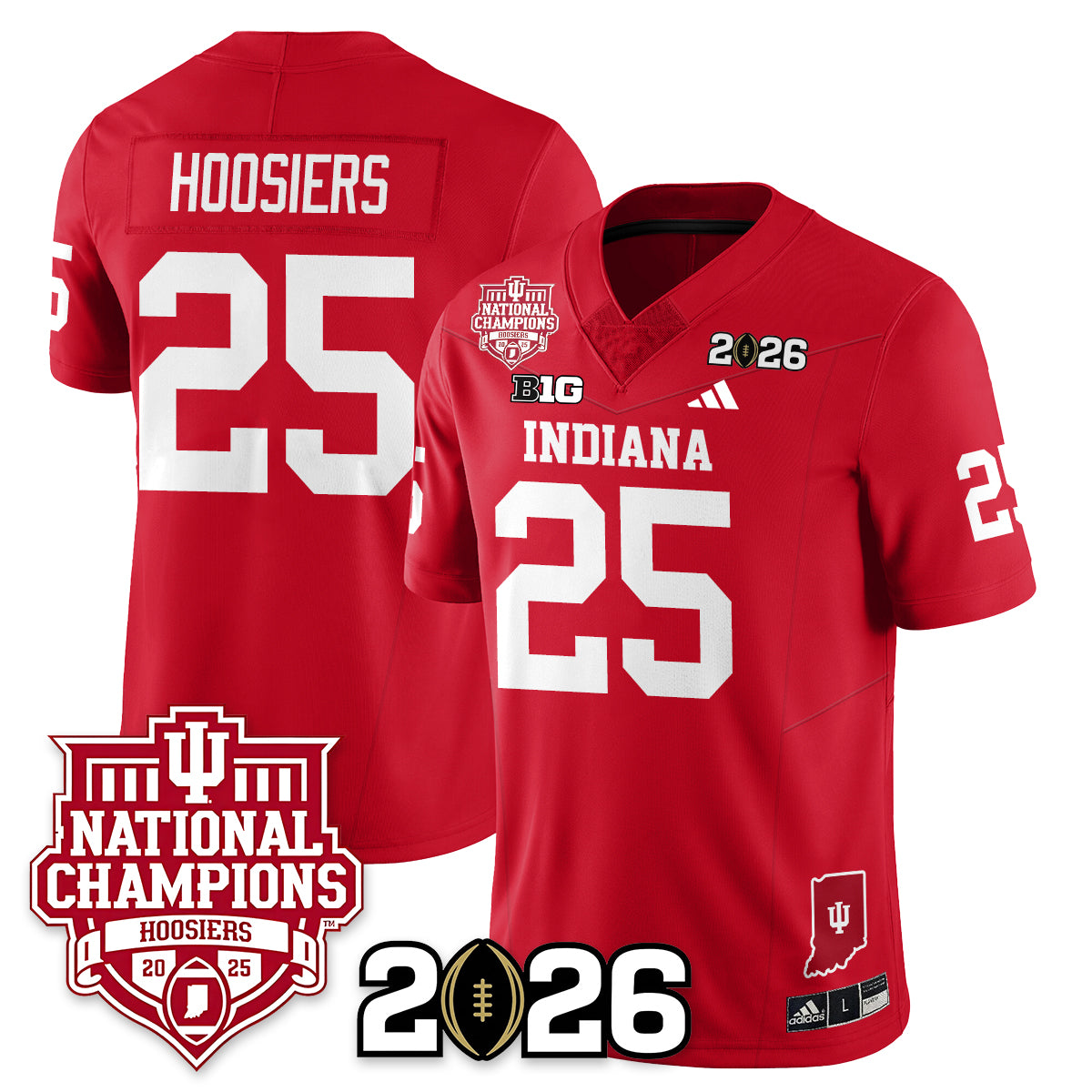 Indiana Hoosiers Vapor Limited Football Jersey - 2025 National Champions - All Stitched