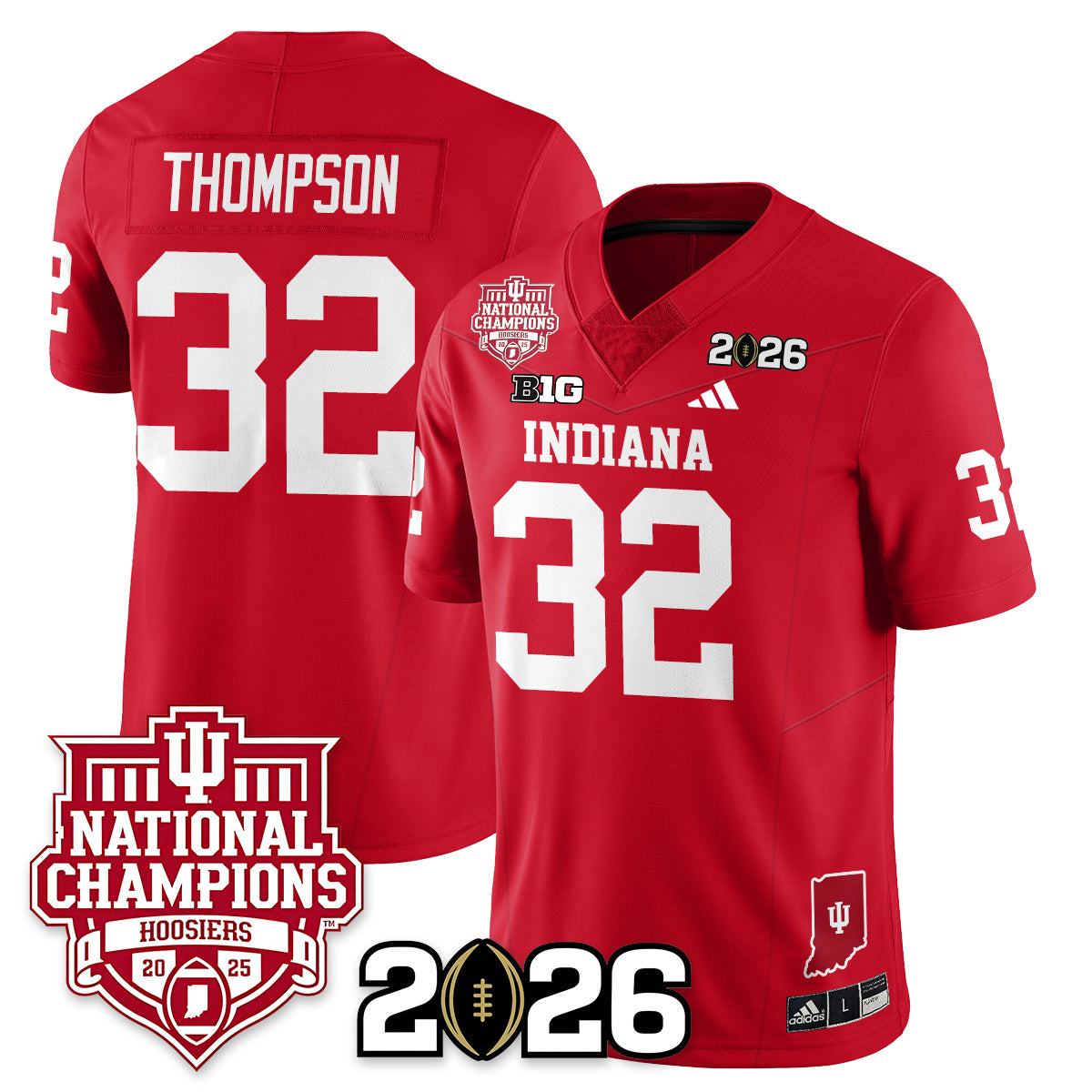 Indiana Hoosiers Vapor Limited Football Jersey - 2025 National Champions - All Stitched