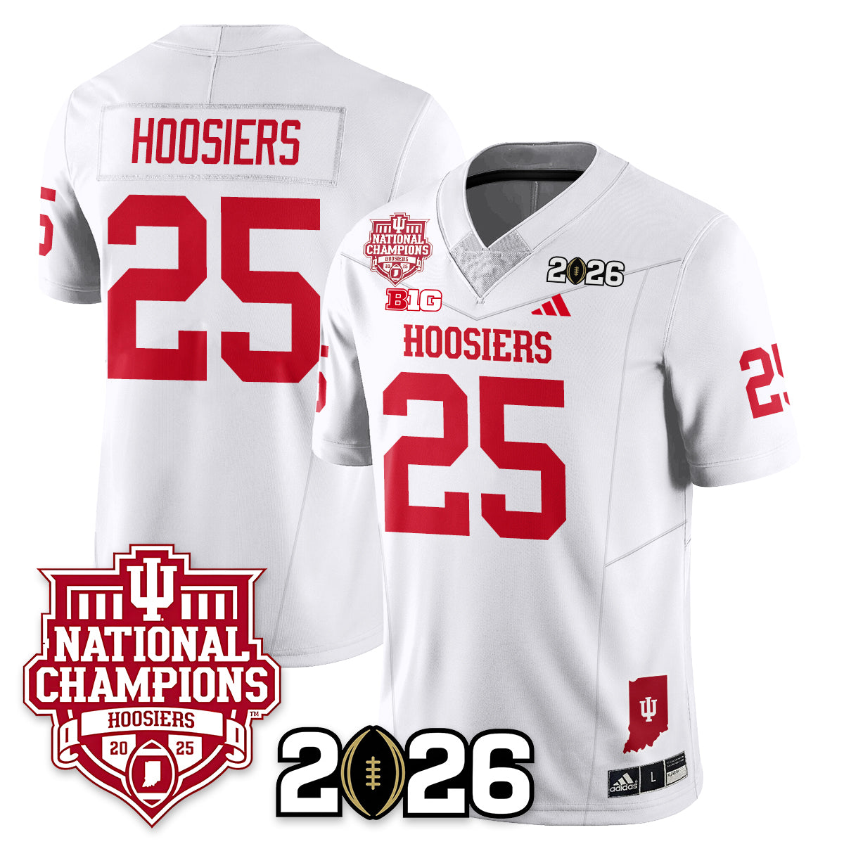 Indiana Hoosiers Vapor Limited Football Jersey - 2025 National Champions - All Stitched