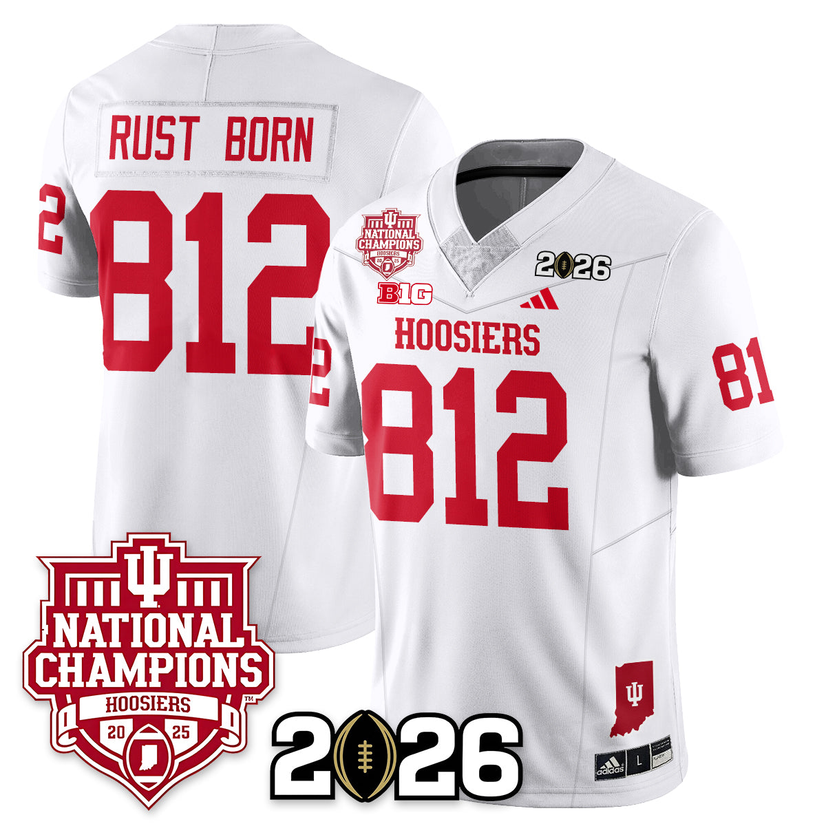 Indiana Hoosiers Vapor Limited Football Jersey - 2025 National Champions - All Stitched