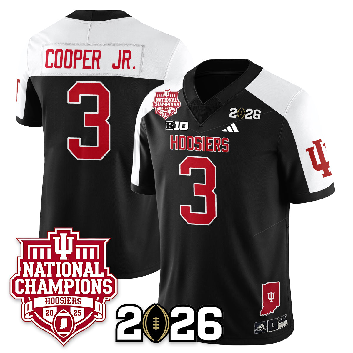 Indiana Hoosiers Vapor Limited Football Jersey - 2025 National Champions - All Stitched