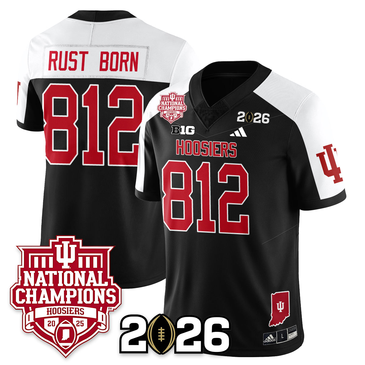 Indiana Hoosiers Vapor Limited Football Jersey - 2025 National Champions - All Stitched