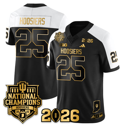 Indiana Hoosiers Vapor Limited Football Gold Jersey - 2025 National Champions - All Stitched