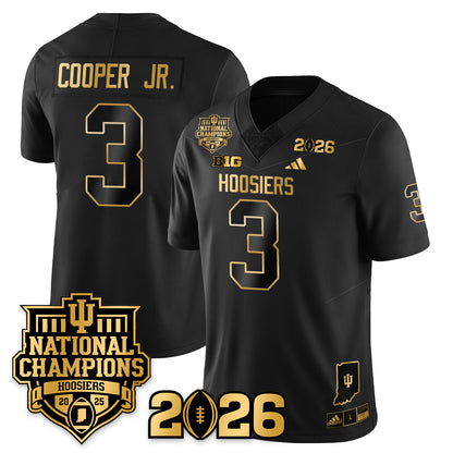 Indiana Hoosiers Vapor Limited Football Gold Jersey - 2025 National Champions - All Stitched