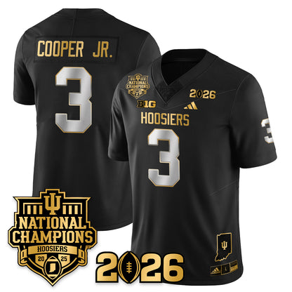 Indiana Hoosiers Vapor Limited Football Gold Jersey - 2025 National Champions - All Stitched