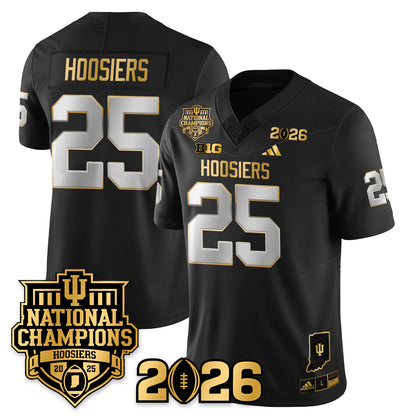 Indiana Hoosiers Vapor Limited Football Gold Jersey - 2025 National Champions - All Stitched