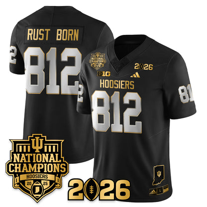 Indiana Hoosiers Vapor Limited Football Gold Jersey - 2025 National Champions - All Stitched