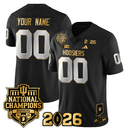 Indiana Hoosiers Vapor Limited Football Gold Custom Jersey - 2025 National Champions - All Stitched