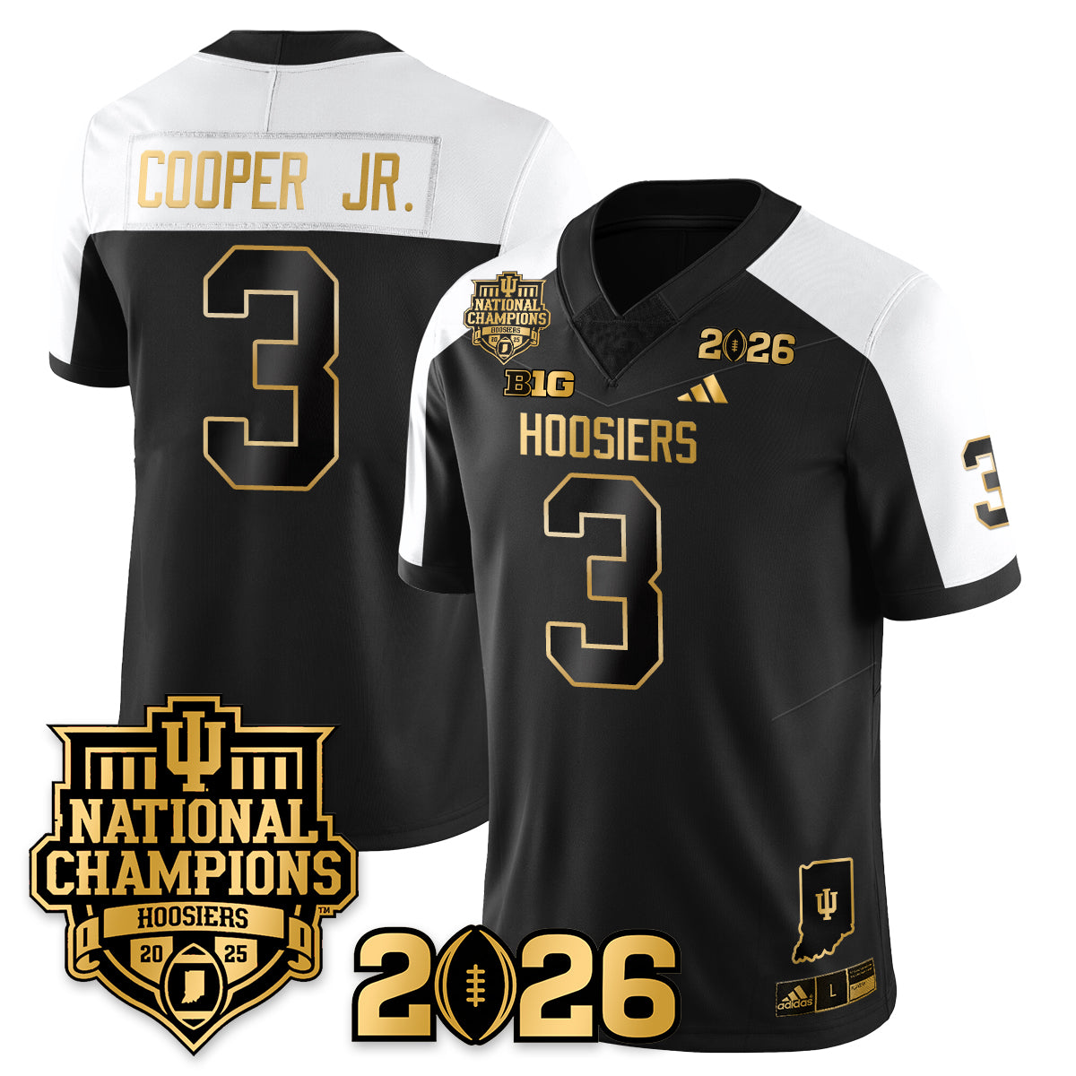Indiana Hoosiers Vapor Limited Football Jersey - 2025 National Champions - All Stitched
