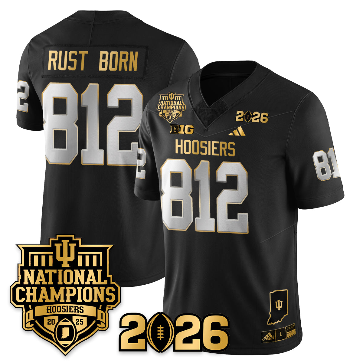 Indiana Hoosiers Vapor Limited Football Jersey - 2025 National Champions - All Stitched