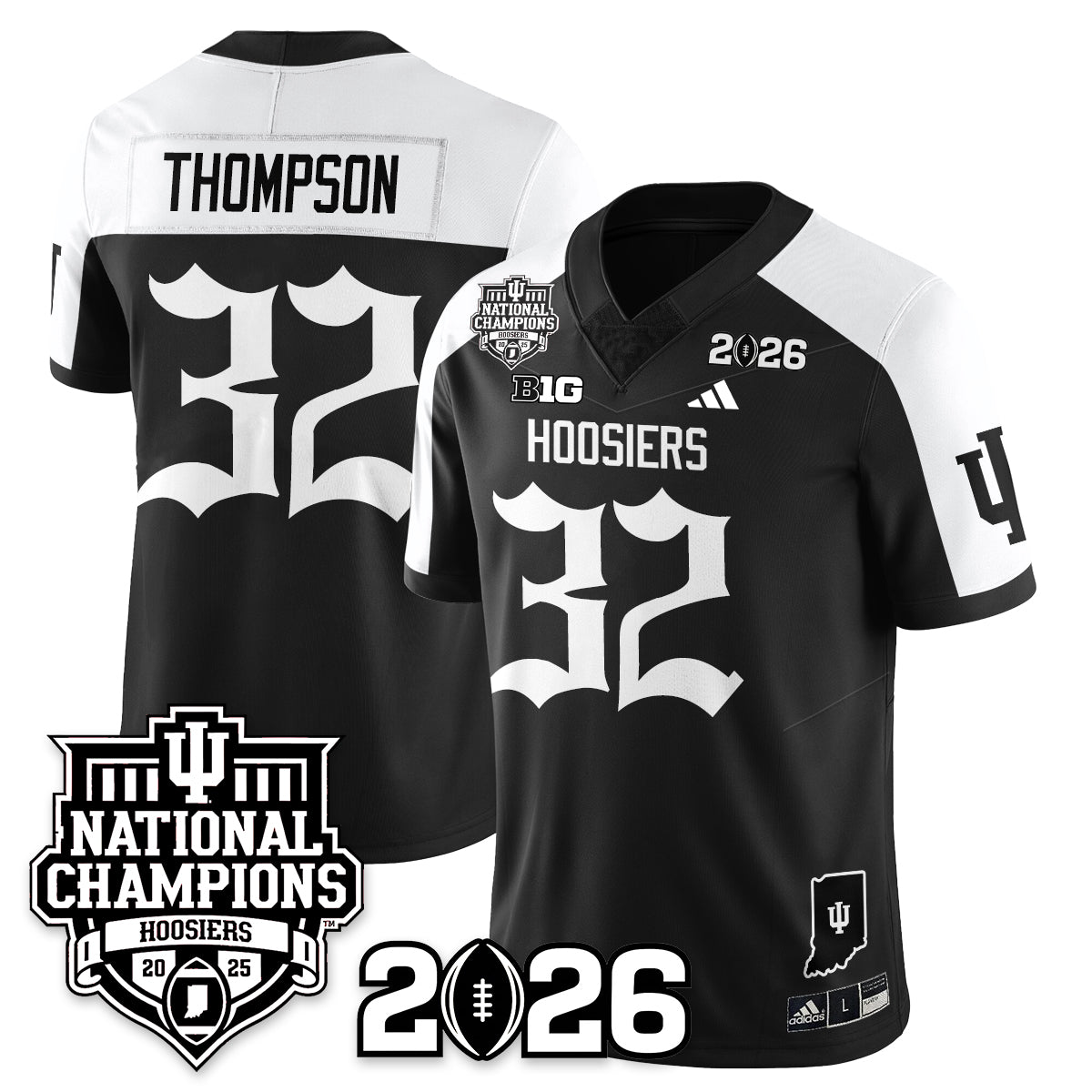 Indiana Hoosiers Gothic Vapor Limited Jersey - 2025 National Champions - All Stitched
