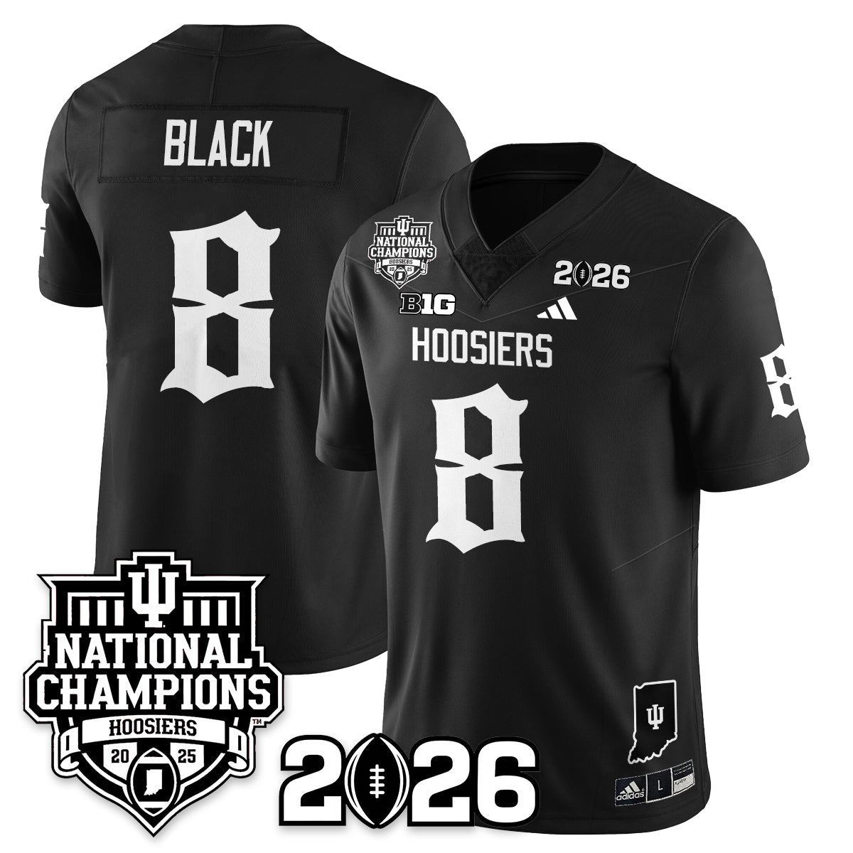 Indiana Hoosiers Gothic Vapor Limited Jersey - 2025 National Champions - All Stitched