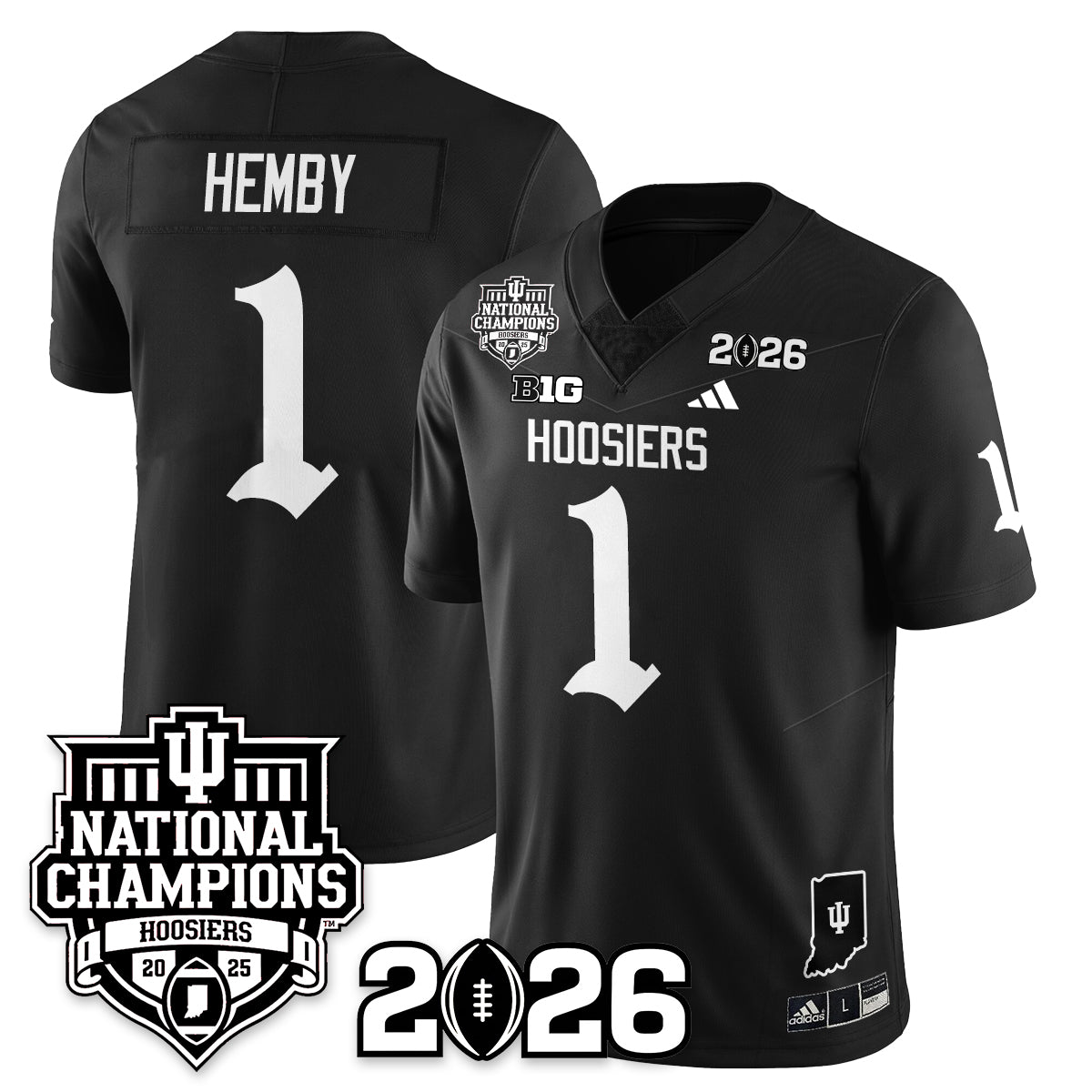 Indiana Hoosiers Gothic Vapor Limited Jersey - 2025 National Champions - All Stitched