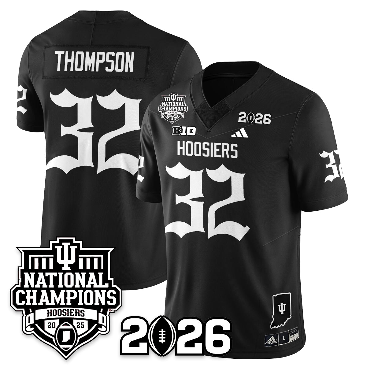 Indiana Hoosiers Gothic Vapor Limited Jersey - 2025 National Champions - All Stitched