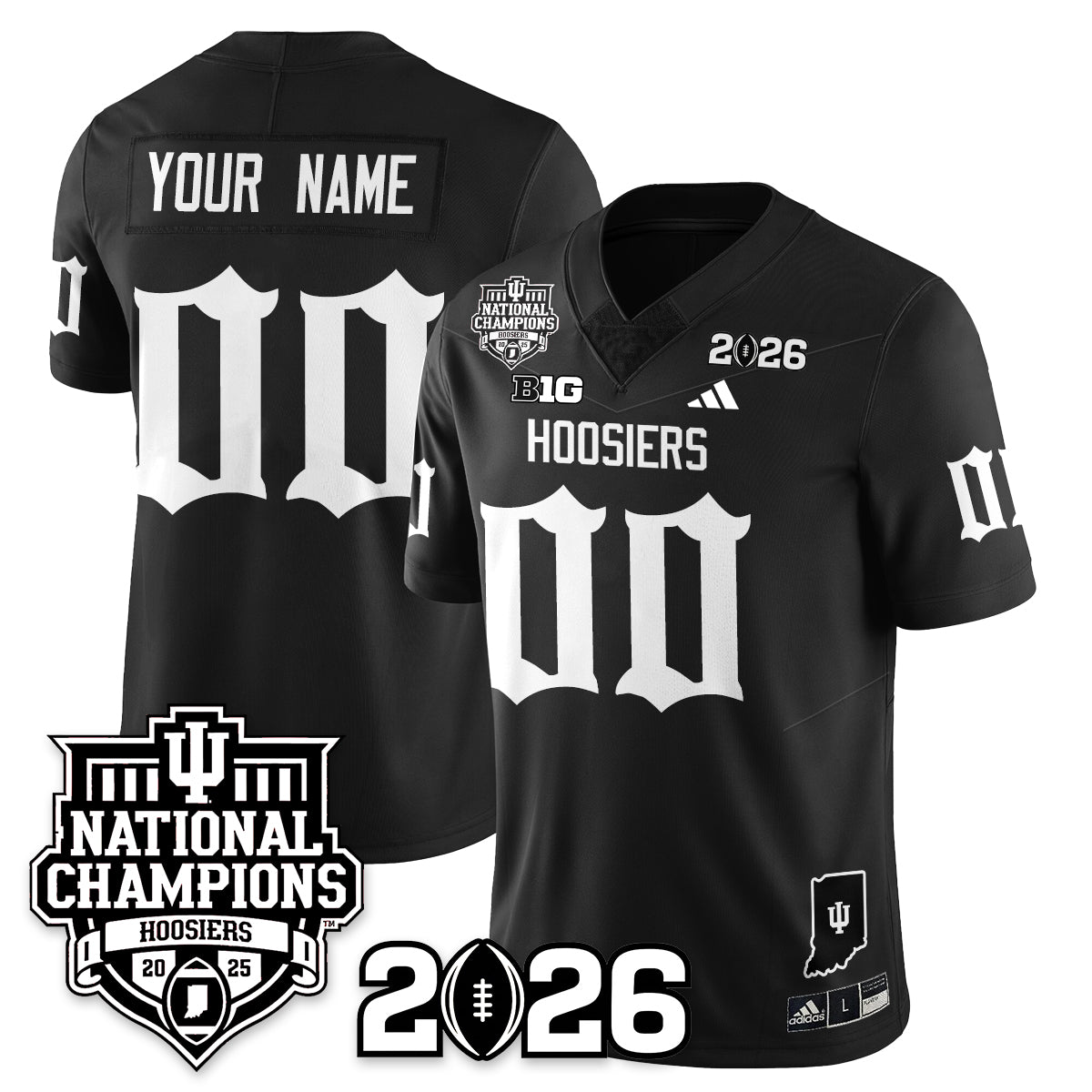 Indiana Hoosiers Gothic Vapor Limited Custom Jersey - 2025 National Champions - All Stitched