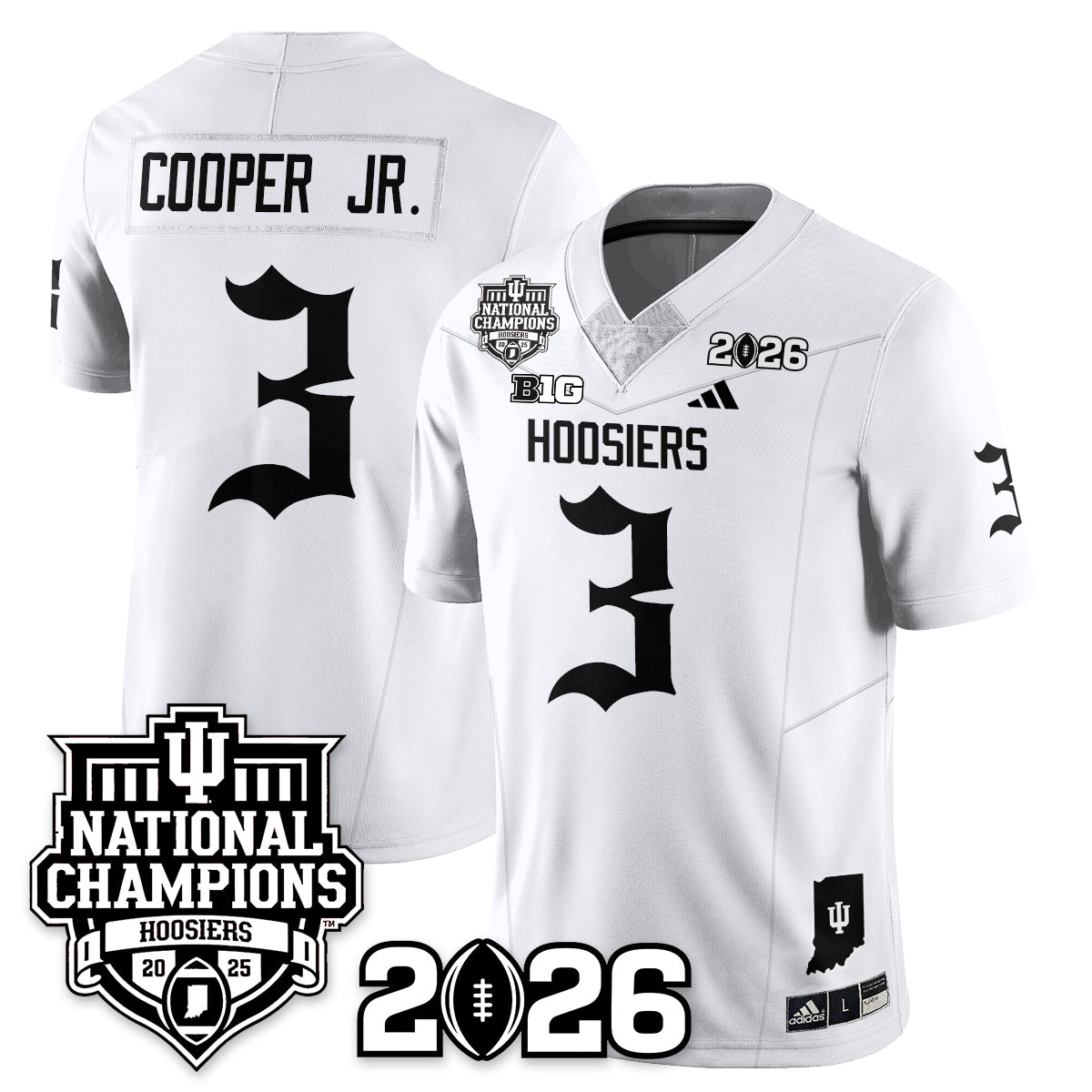 Indiana Hoosiers Gothic Vapor Limited Jersey - 2025 National Champions - All Stitched