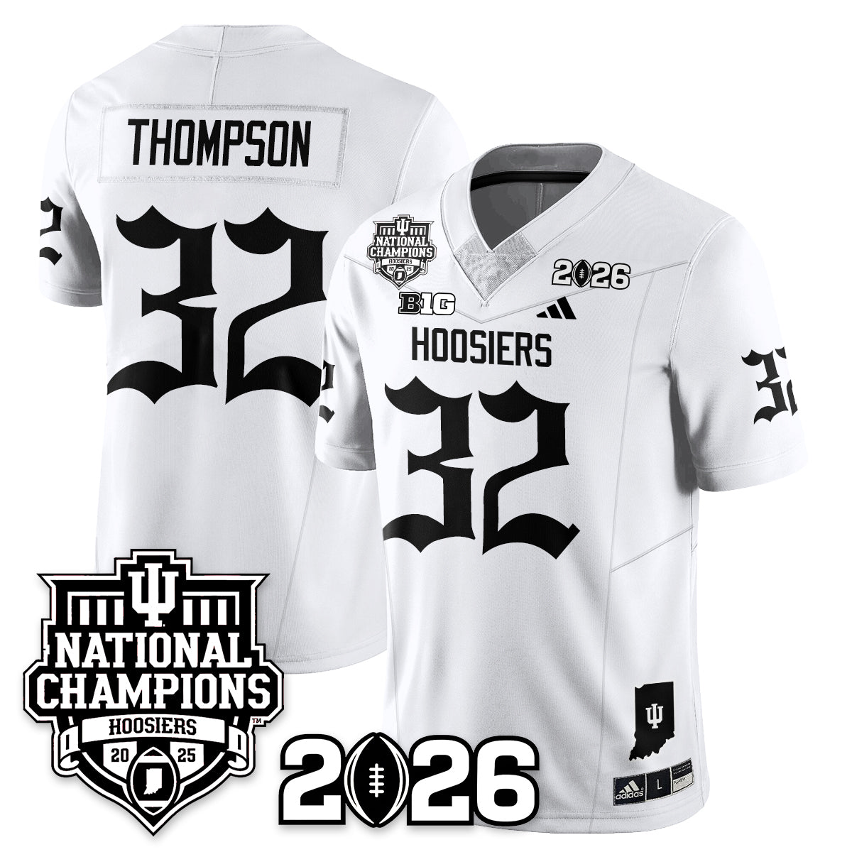 Indiana Hoosiers Gothic Vapor Limited Jersey - 2025 National Champions - All Stitched