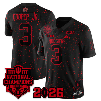 Indiana Hoosiers Stranger Things Vapor Limited Football Jersey - 2025 National Champions - All Stitched