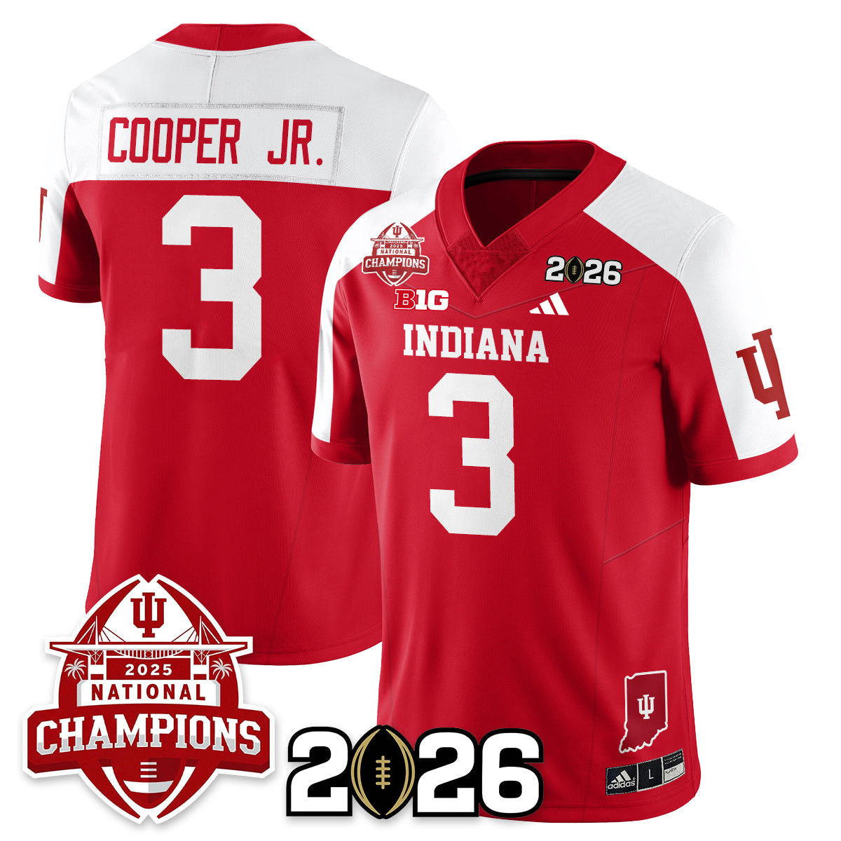 Indiana Hoosiers Vapor Limited Football Jersey V2 - 2025 National Champions - All Stitched