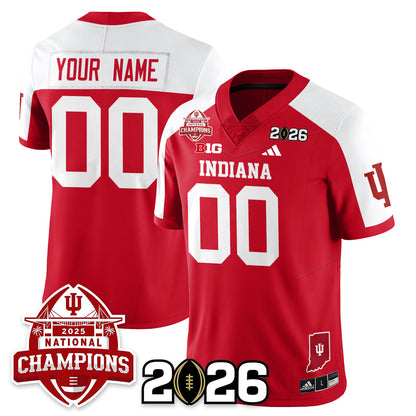 Custom Indiana Hoosiers Vapor Limited Football Jersey V2 - 2025 National Champions - All Stitched