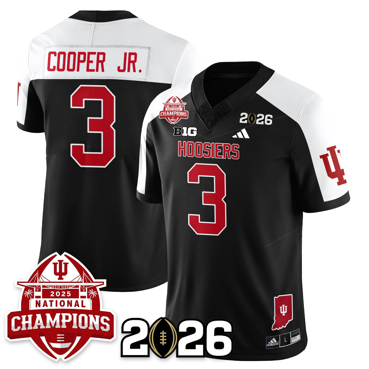 Indiana Hoosiers Vapor Limited Football Jersey V2 - 2025 National Champions - All Stitched
