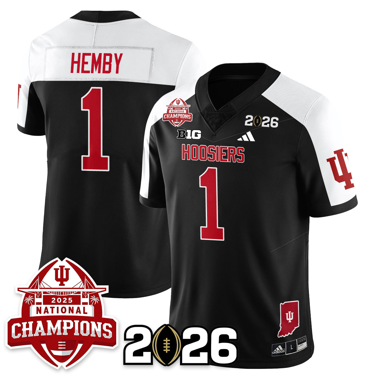 Indiana Hoosiers Vapor Limited Football Jersey V2 - 2025 National Champions - All Stitched