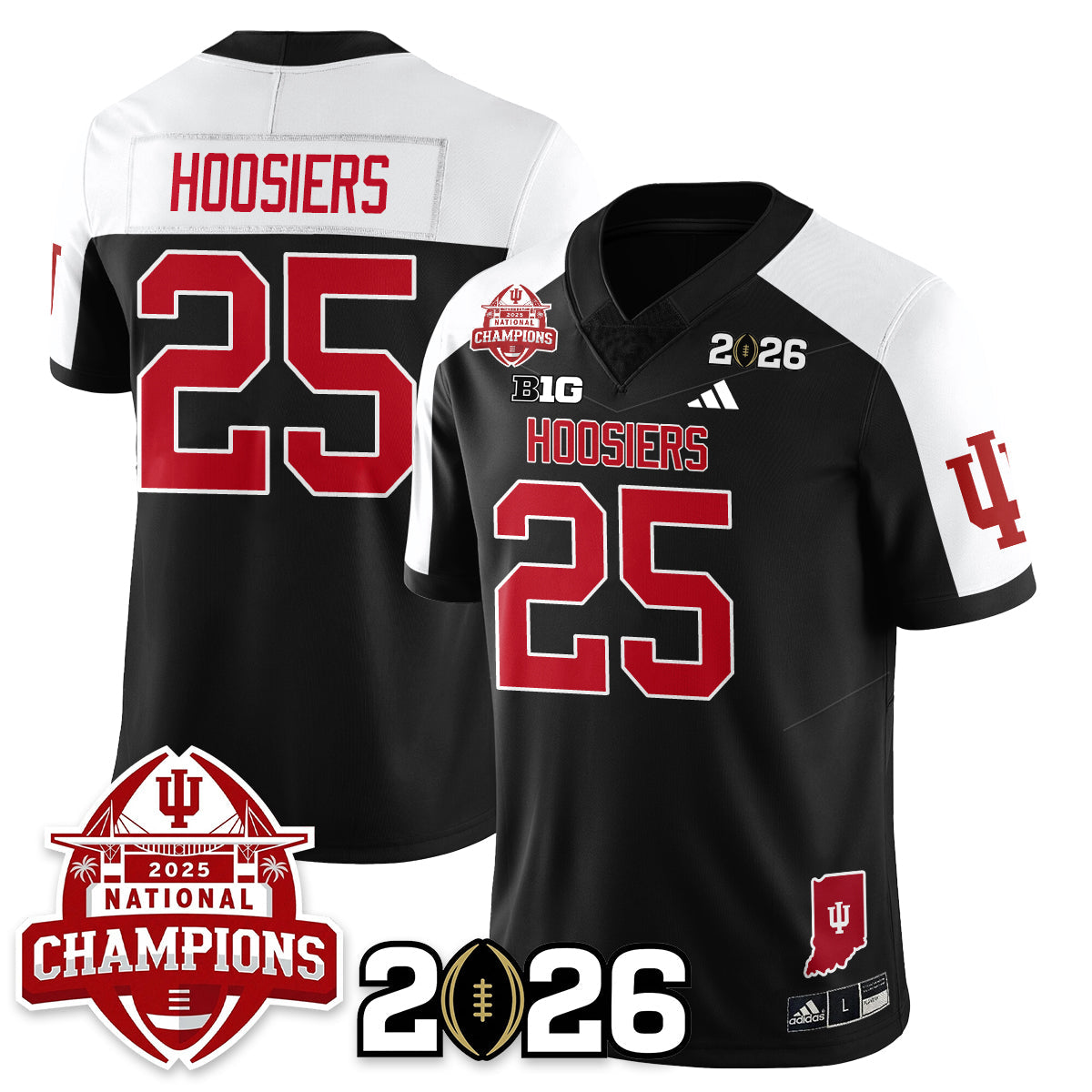 Indiana Hoosiers Vapor Limited Football Jersey V2 - 2025 National Champions - All Stitched