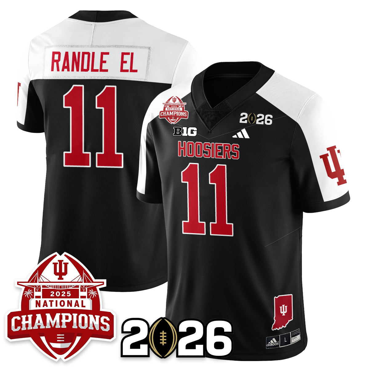 Indiana Hoosiers Vapor Limited Football Jersey V2 - 2025 National Champions - All Stitched