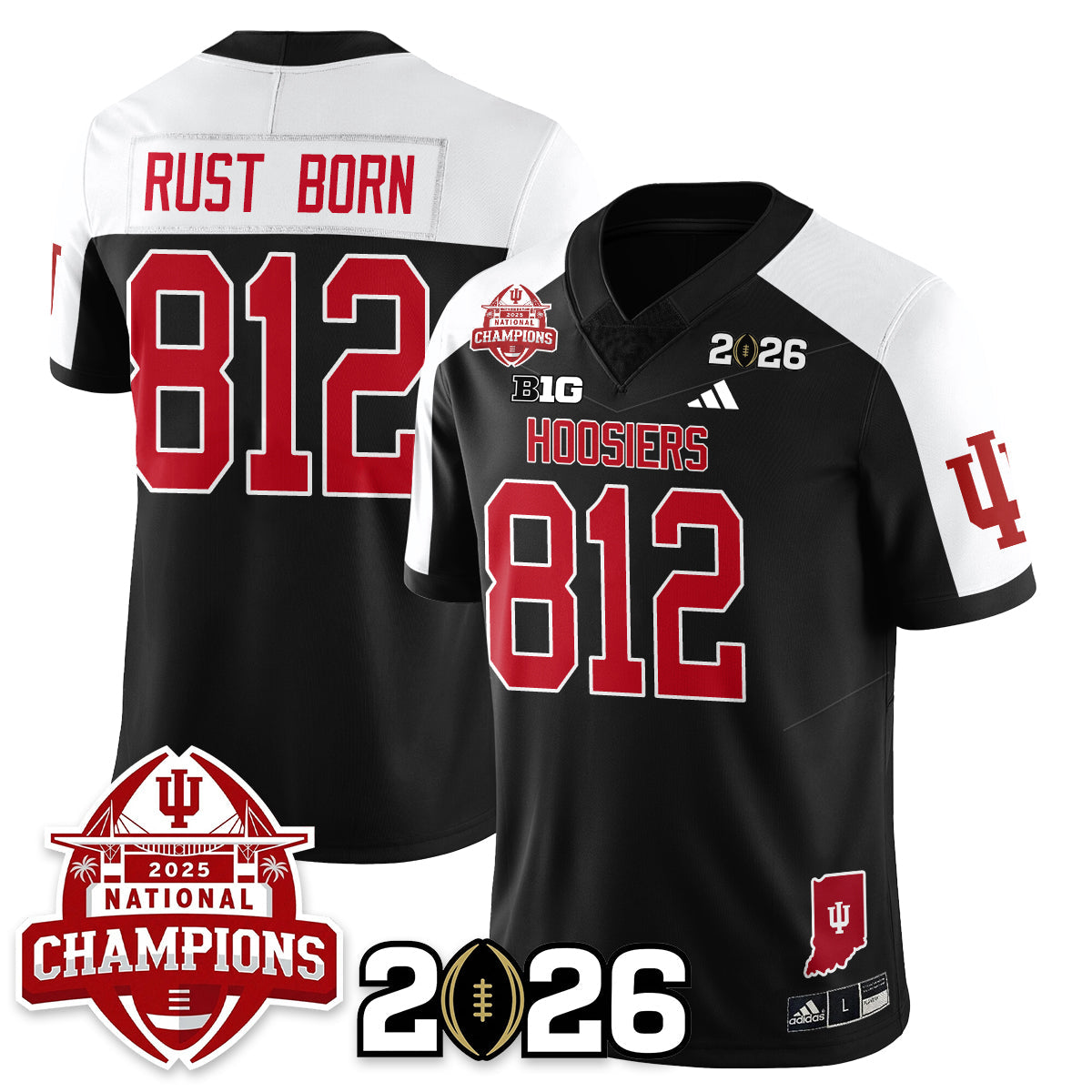 Indiana Hoosiers Vapor Limited Football Jersey V2 - 2025 National Champions - All Stitched