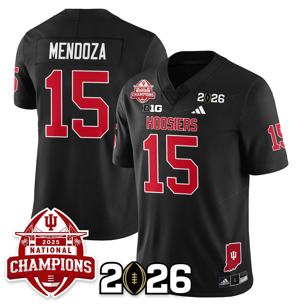 Indiana Hoosiers Vapor Limited Football Jersey V2 - 2025 National Champions - All Stitched