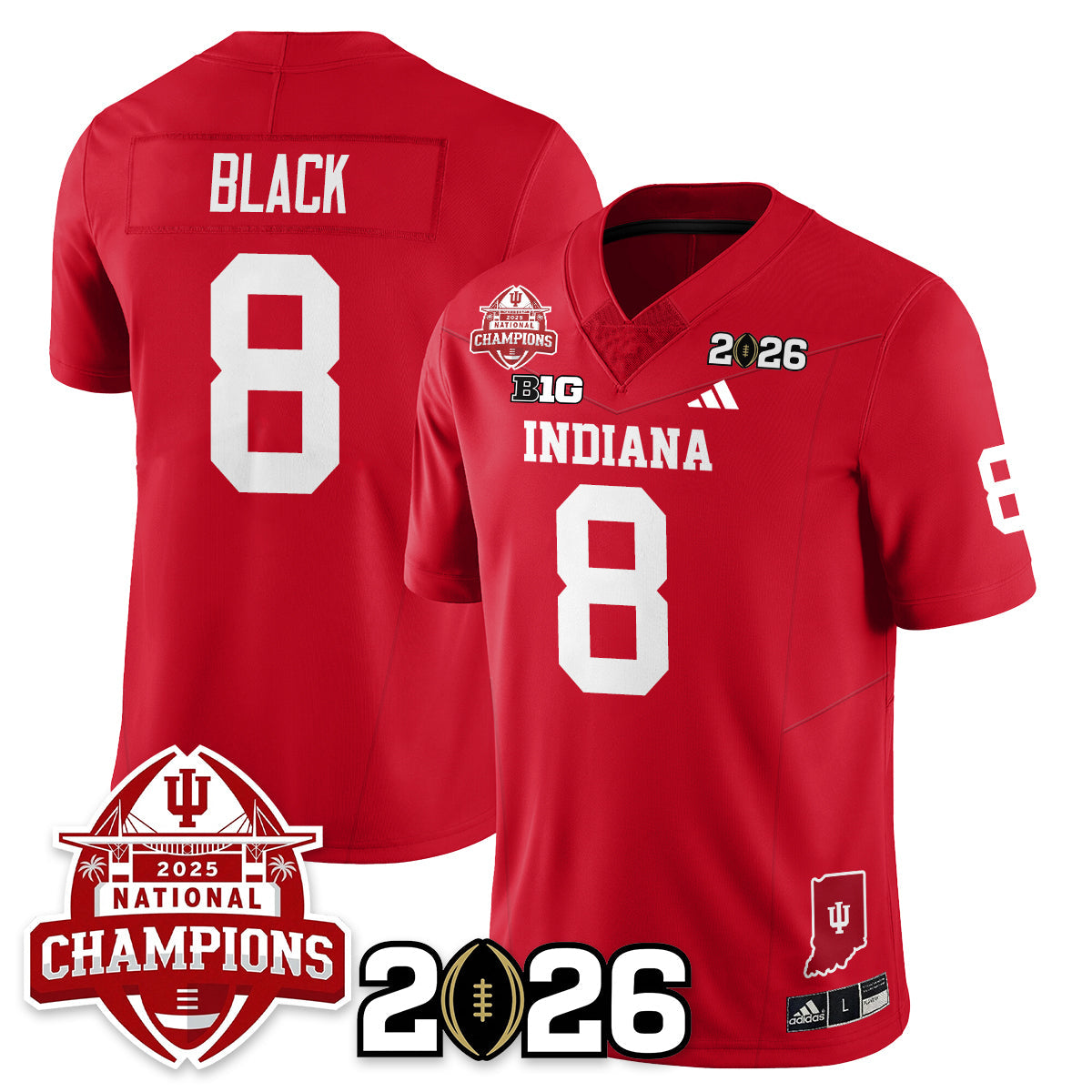 Indiana Hoosiers Vapor Limited Football Jersey V2 - 2025 National Champions - All Stitched