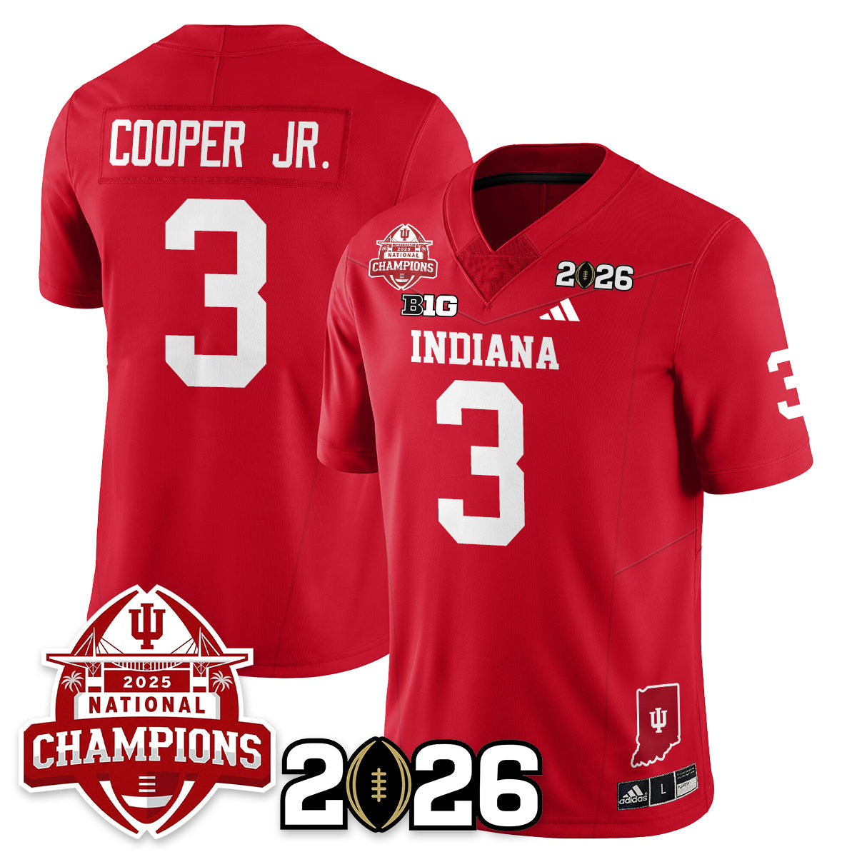 Indiana Hoosiers Vapor Limited Football Jersey V2 - 2025 National Champions - All Stitched
