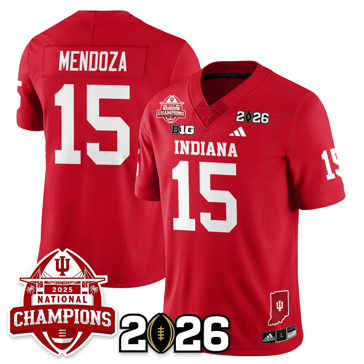 Indiana Hoosiers Vapor Limited Football Jersey V2 - 2025 National Champions - All Stitched