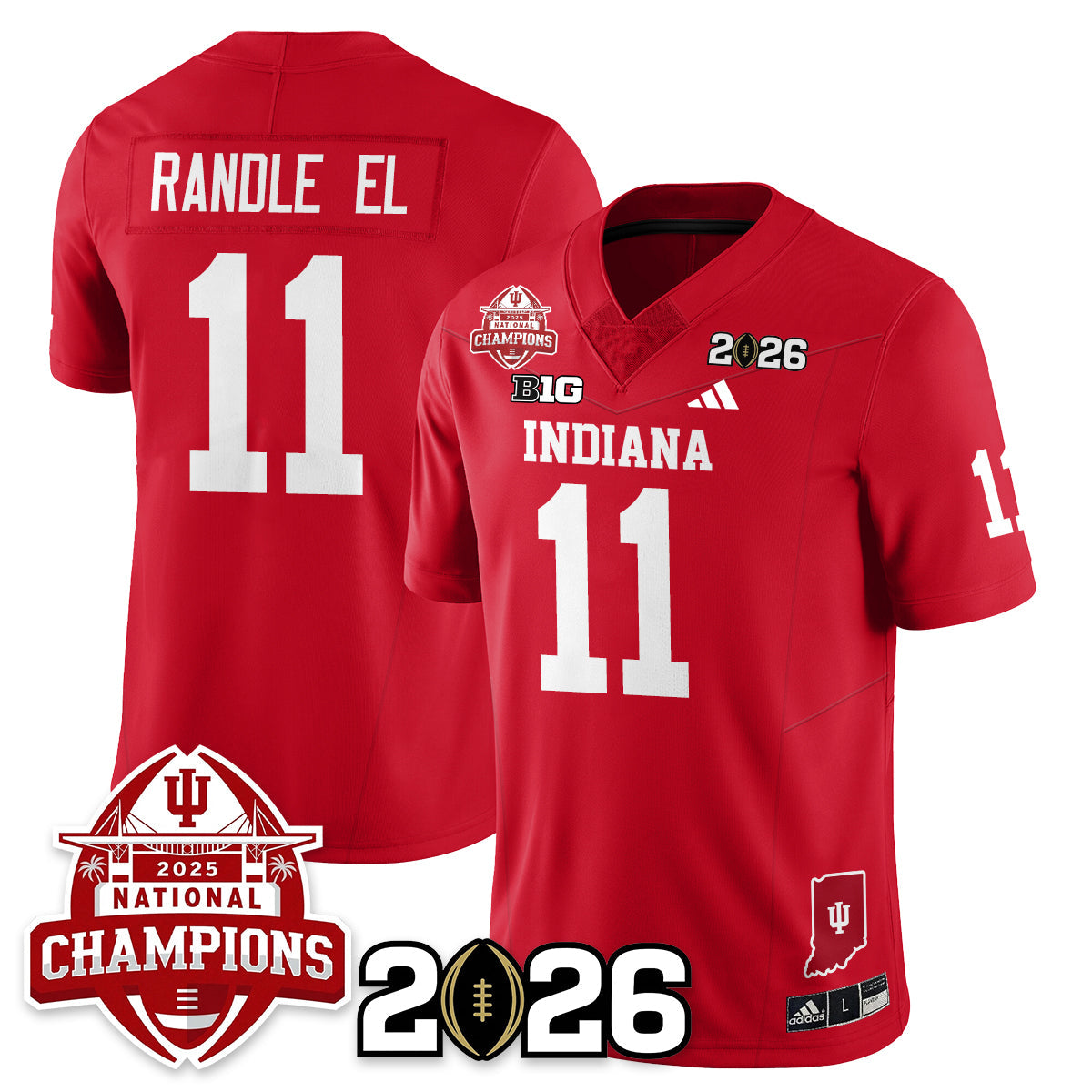 Indiana Hoosiers Vapor Limited Football Jersey V2 - 2025 National Champions - All Stitched
