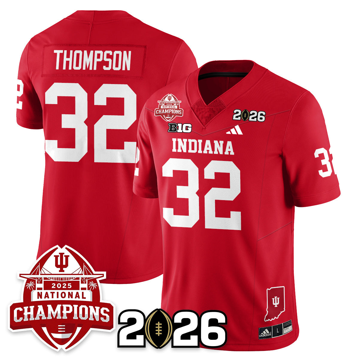 Indiana Hoosiers Vapor Limited Football Jersey V2 - 2025 National Champions - All Stitched