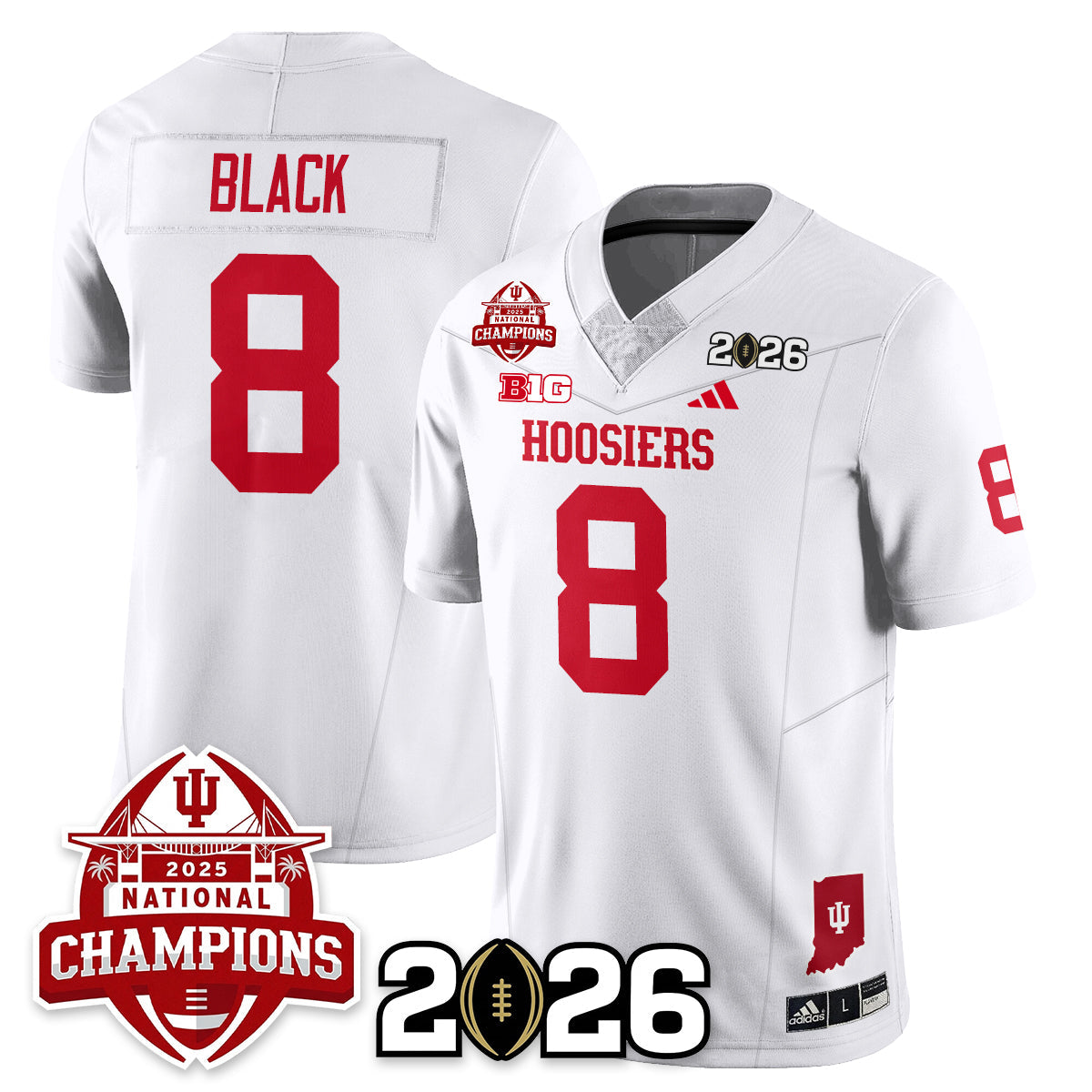 Indiana Hoosiers Vapor Limited Football Jersey V2 - 2025 National Champions - All Stitched