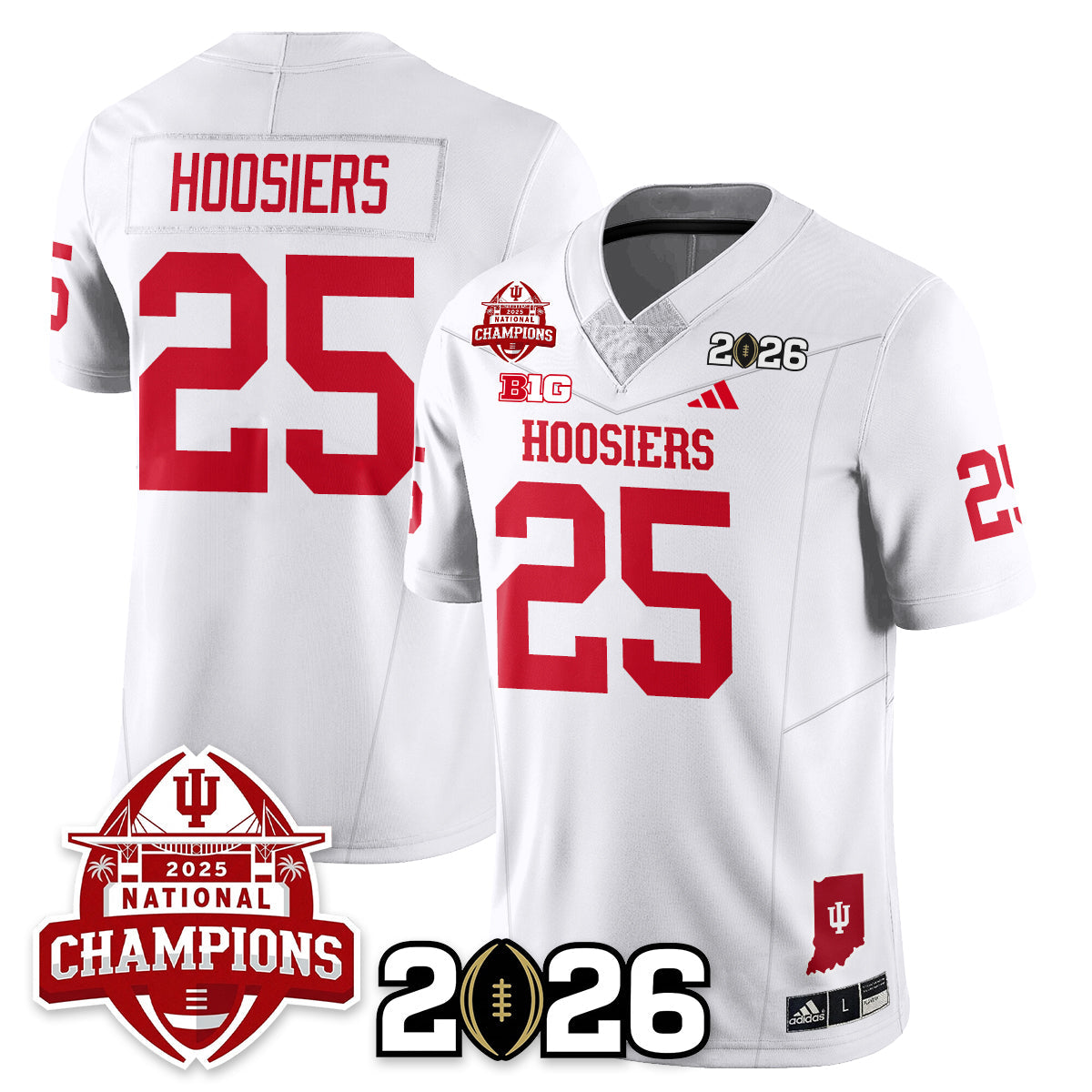 Indiana Hoosiers Vapor Limited Football Jersey V2 - 2025 National Champions - All Stitched