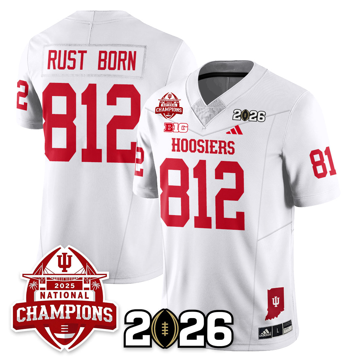 Indiana Hoosiers Vapor Limited Football Jersey V2 - 2025 National Champions - All Stitched