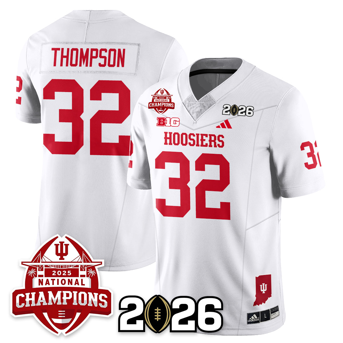 Indiana Hoosiers Vapor Limited Football Jersey V2 - 2025 National Champions - All Stitched