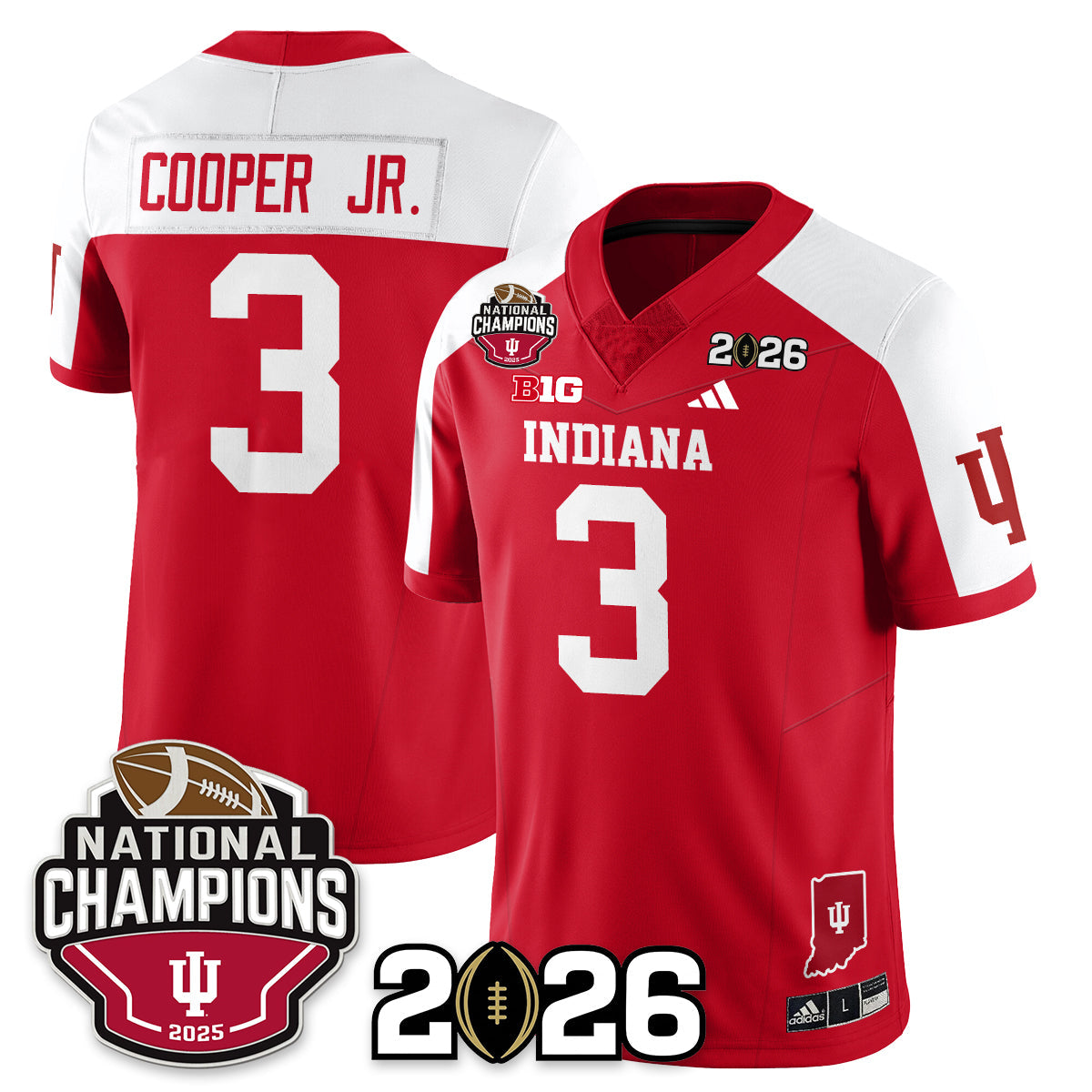 Indiana Hoosiers Vapor Limited Football Jersey V3 - 2025 National Champions - All Stitched