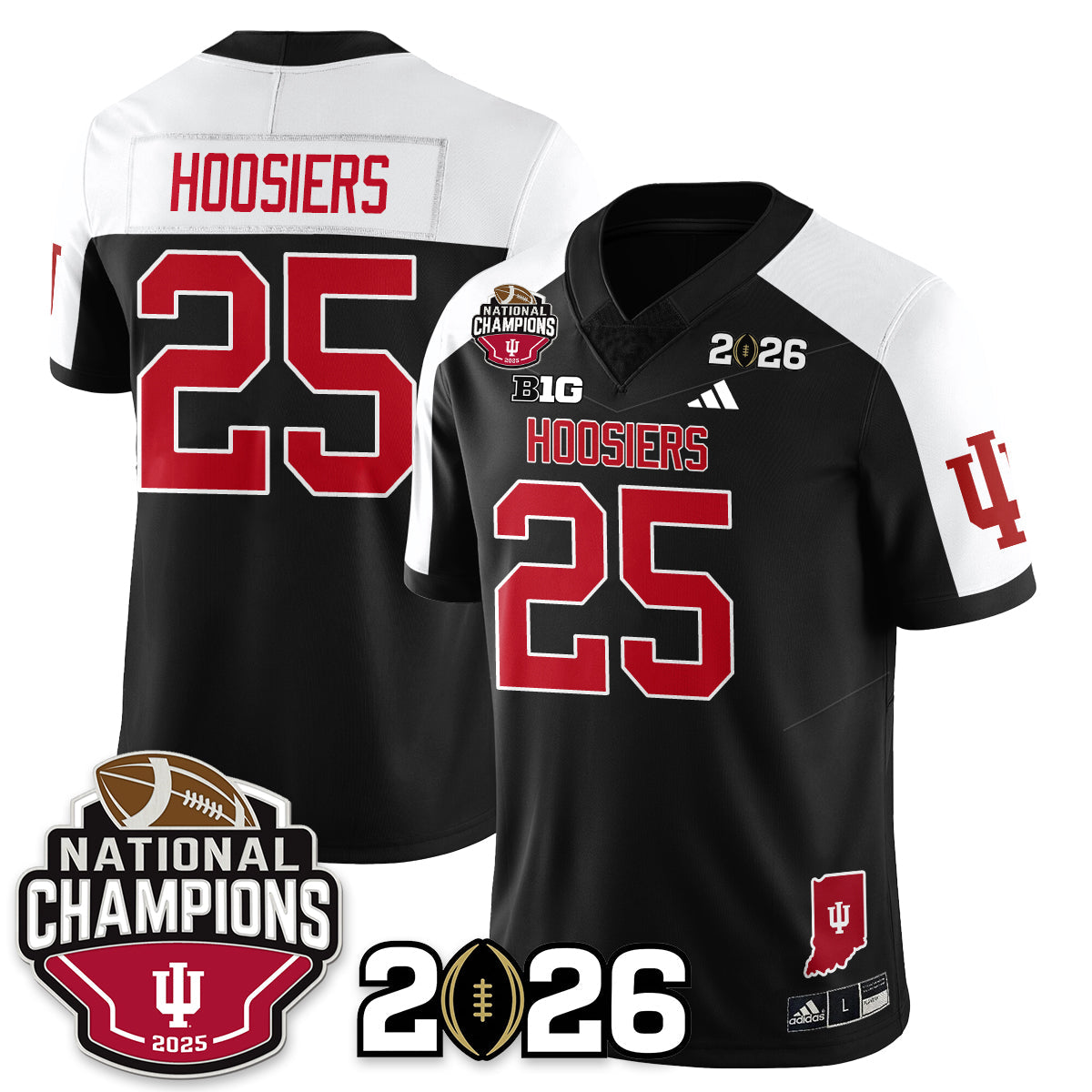 Indiana Hoosiers Vapor Limited Football Jersey V3 - 2025 National Champions - All Stitched