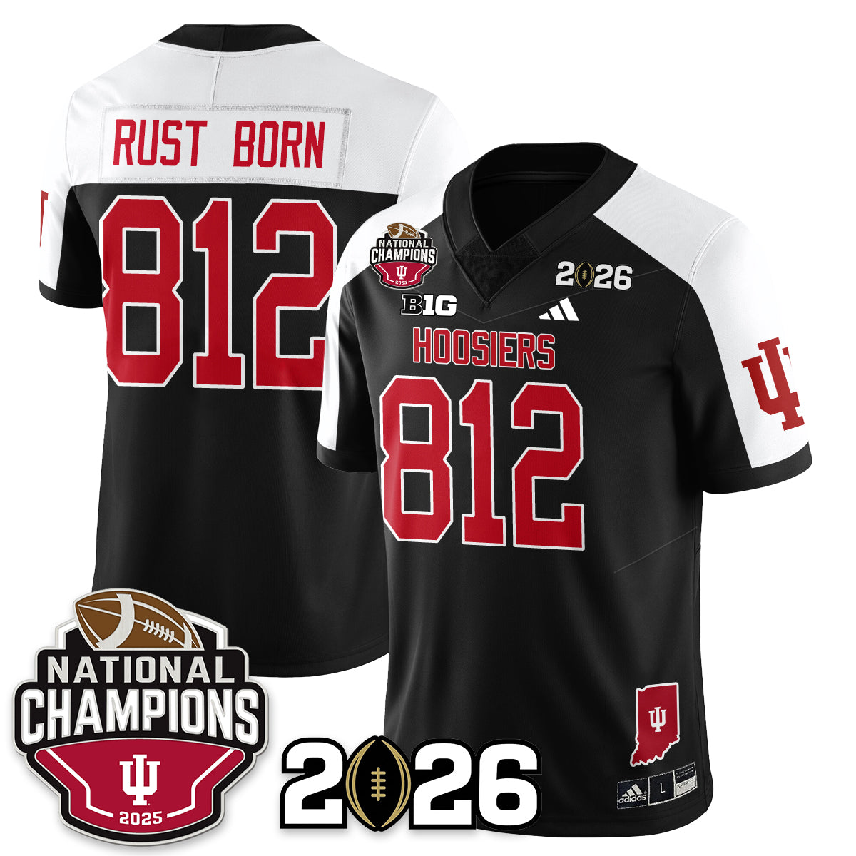 Indiana Hoosiers Vapor Limited Football Jersey V3 - 2025 National Champions - All Stitched