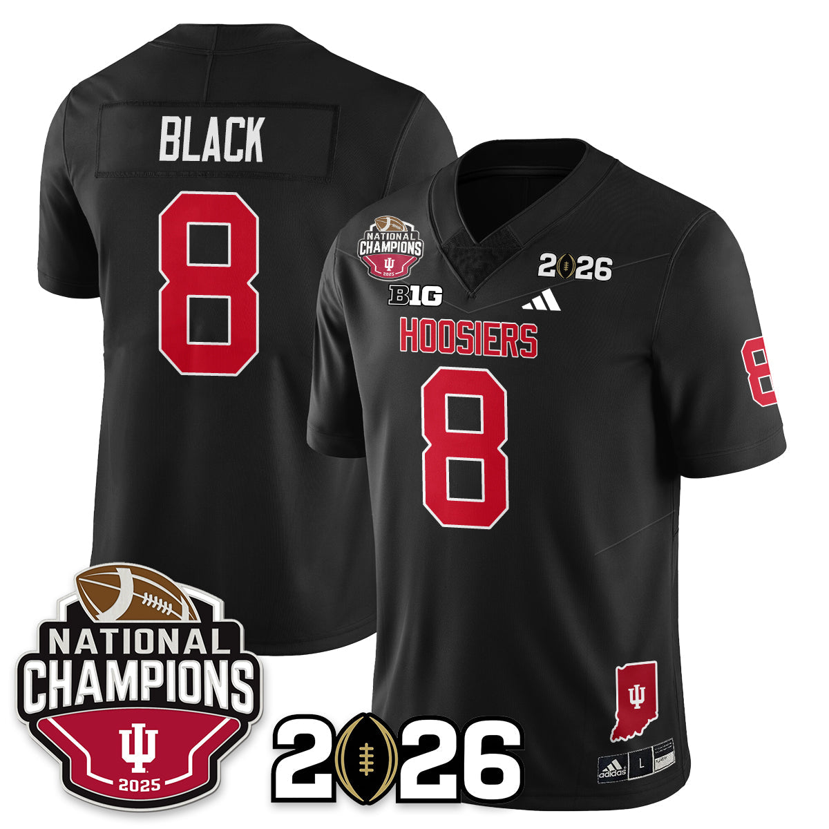 Indiana Hoosiers Vapor Limited Football Jersey V3 - 2025 National Champions - All Stitched