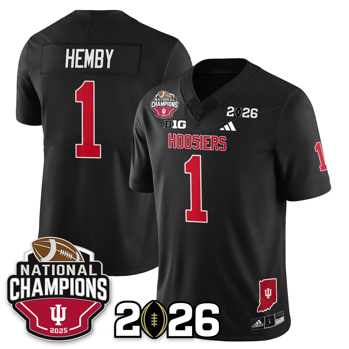 Indiana Hoosiers Vapor Limited Football Jersey V3 - 2025 National Champions - All Stitched