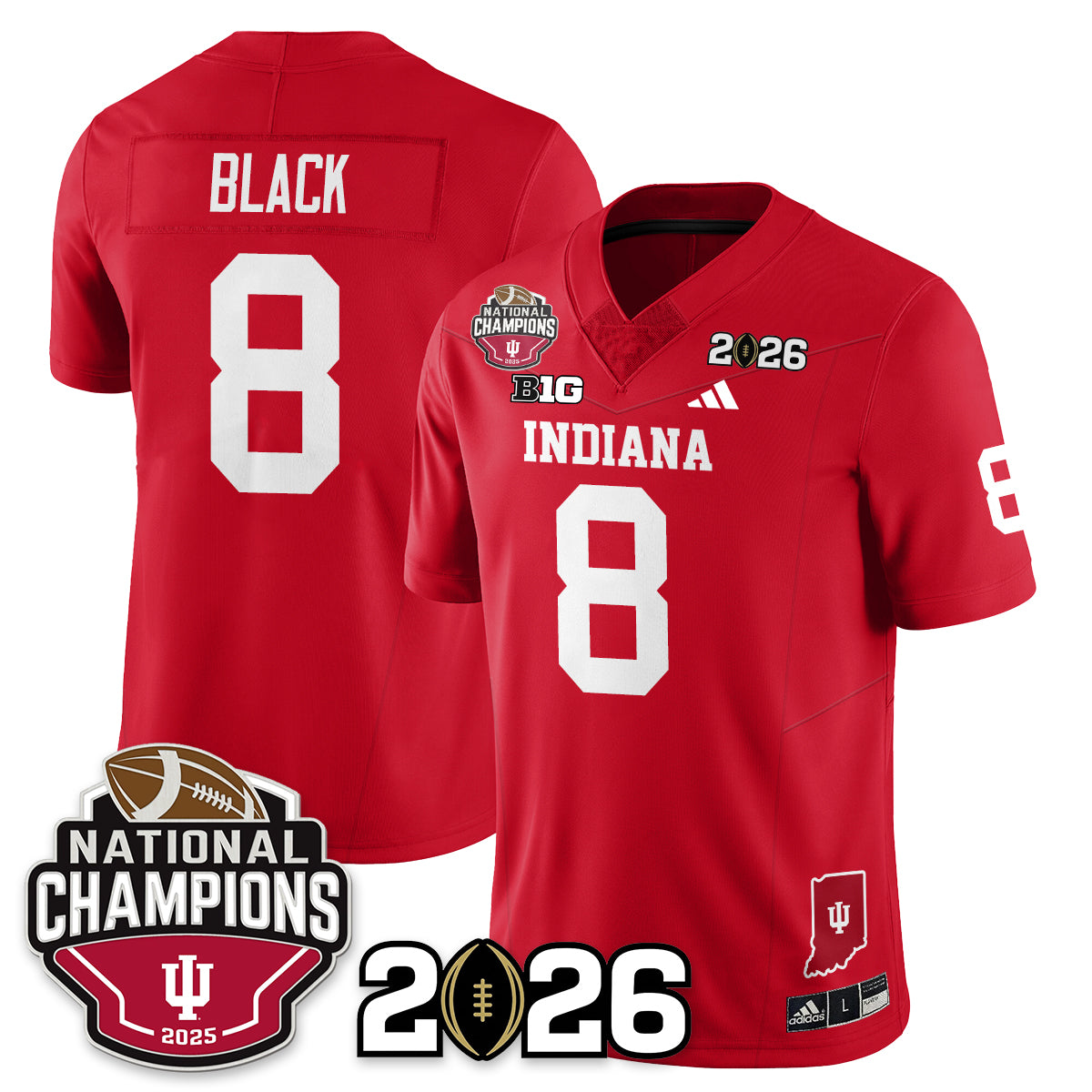 Indiana Hoosiers Vapor Limited Football Jersey V3 - 2025 National Champions - All Stitched