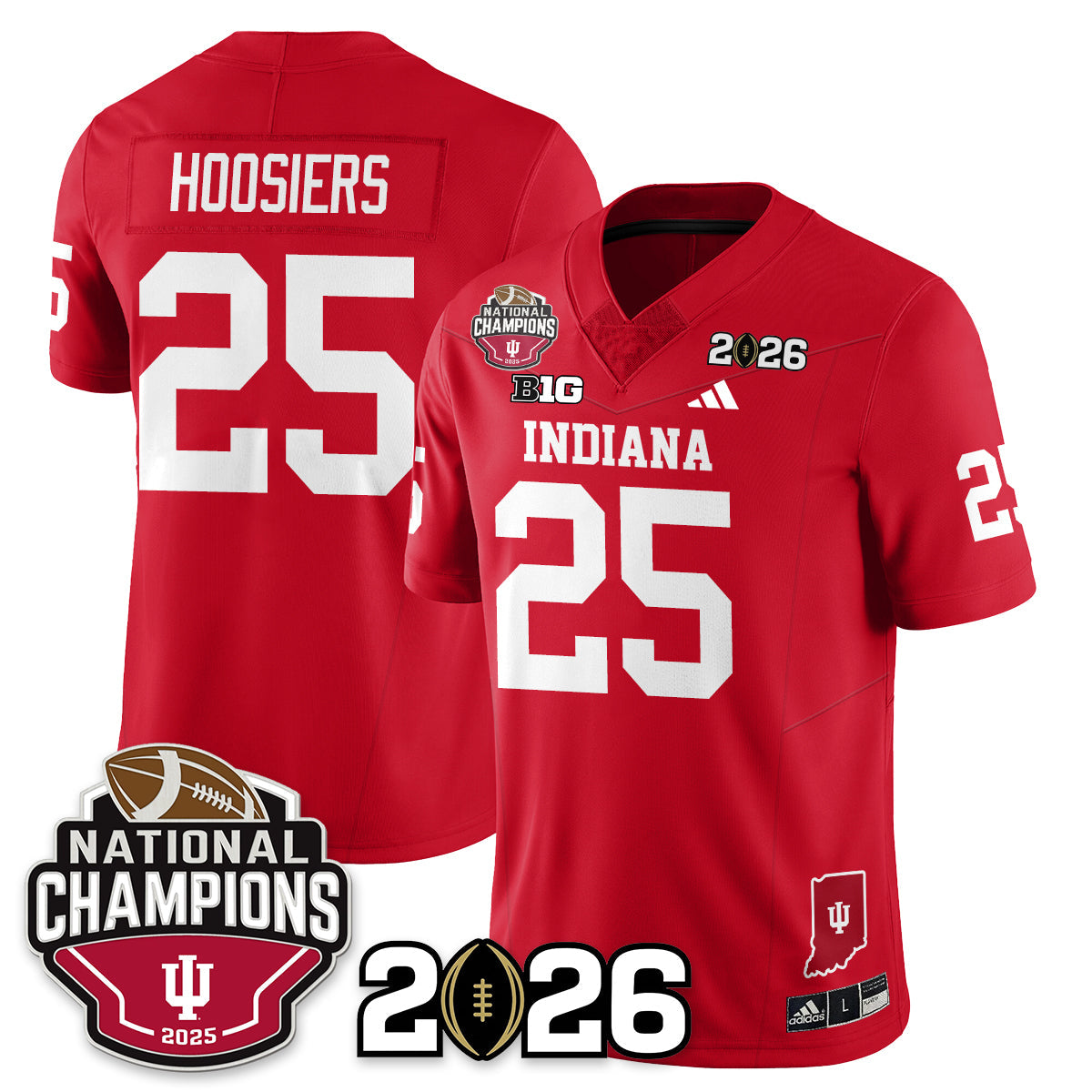 Indiana Hoosiers Vapor Limited Football Jersey V3 - 2025 National Champions - All Stitched